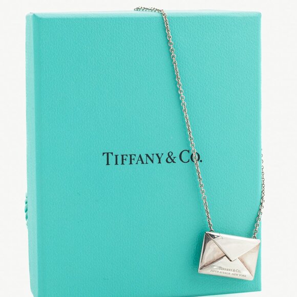 Tiffany & Co. Sweet Nothings Sterling Silver Envelope Pendant Necklace - Picture 1 of 5